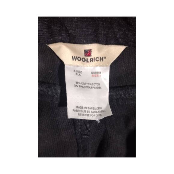 Woolrich Bootcut Corduroy Pants, 5-Pocket Jeans Style, Black, Sz 4 - Picture 3 of 4